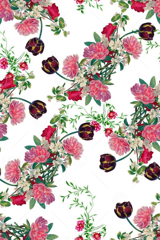 花卉印花华亿平台图片