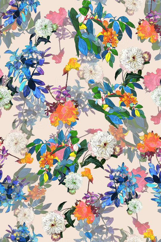 花卉印花华亿平台图片