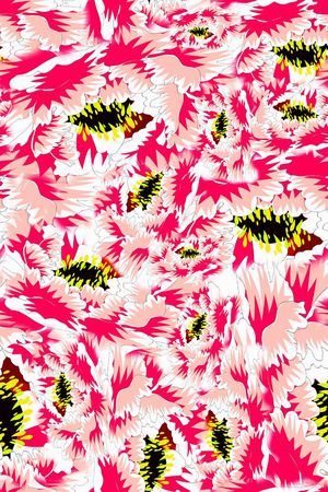 数码★花卉图案印花华亿平台图片