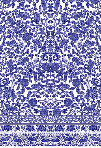 319686-中国风靛蓝定位印花青花瓷华亿平台