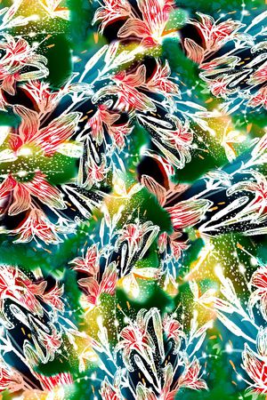 数码★抽象图案印花华亿平台图片