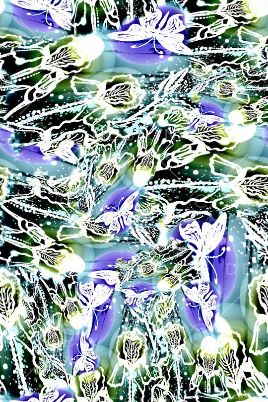 数码★抽象图案印花华亿平台图片