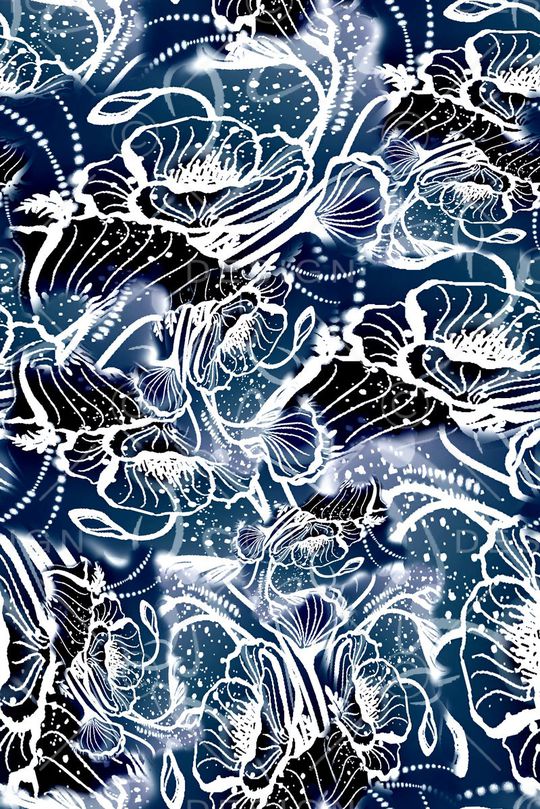 数码★抽象图案印花华亿平台图片