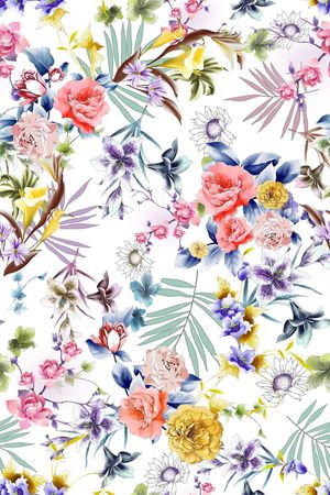 花卉印花华亿平台图片