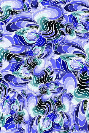 数码★抽象图案印花华亿平台图片