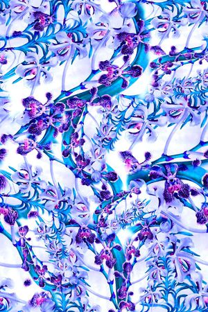 数码★花卉图案印花华亿平台图片