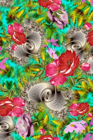 花卉印花华亿平台图片