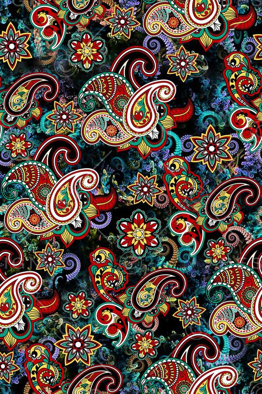 佩斯利印花华亿平台图片