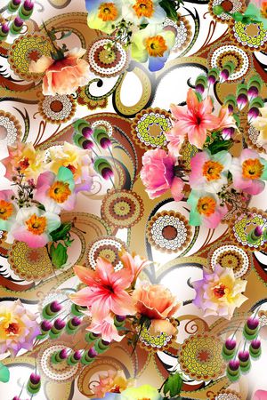 花卉印花华亿平台图片