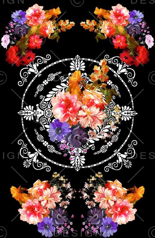 花卉印花华亿平台图片