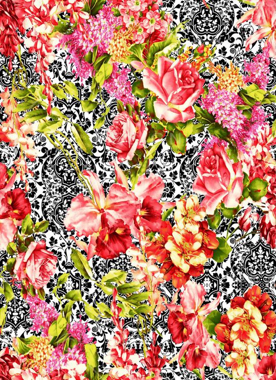 花卉印花华亿平台图片