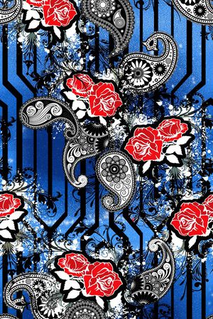 佩斯利印花华亿平台图片