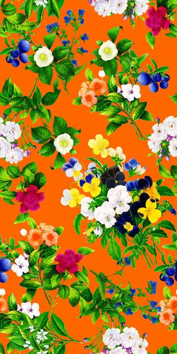 320815-明媚夏季手绘鲜花撞色女装华亿平台