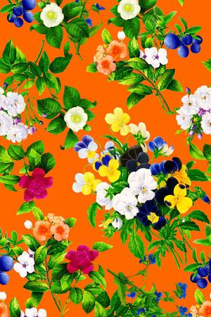 田园风印花华亿平台图片