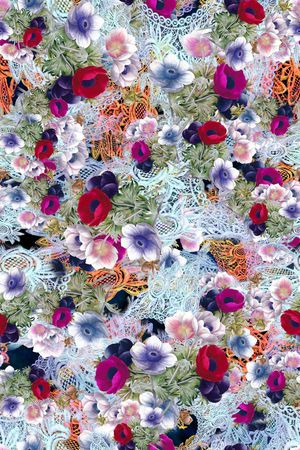 花卉印花华亿平台图片