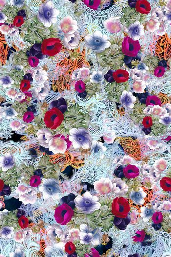 320945-多彩蕾丝花卉组合