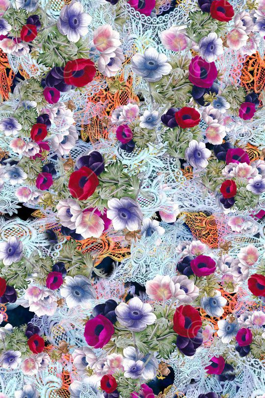 花卉印花华亿平台图片