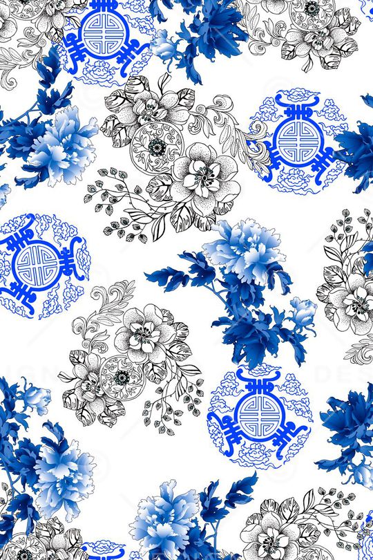 花卉印花华亿平台图片