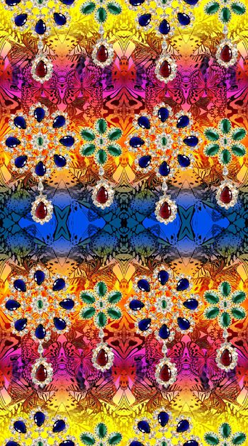 321079-蝴蝶底纹珠宝设计