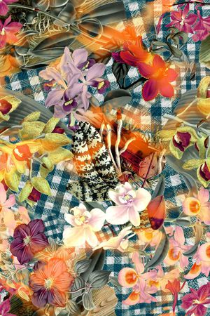 花卉印花华亿平台图片