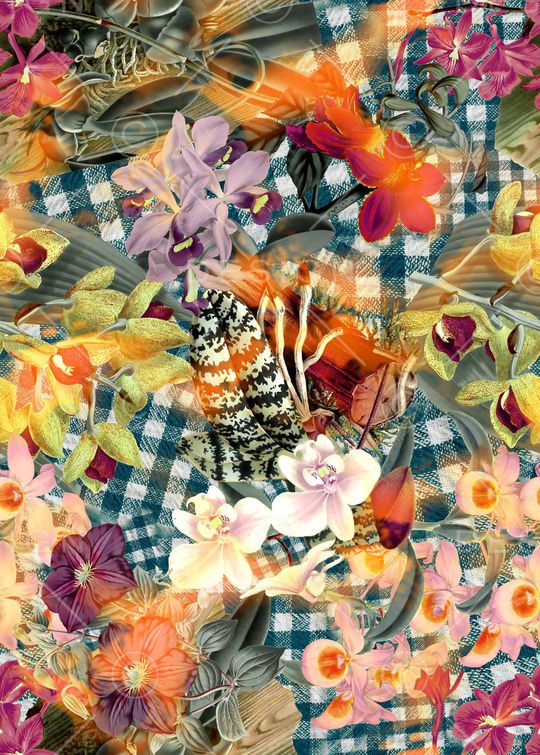 花卉印花华亿平台图片