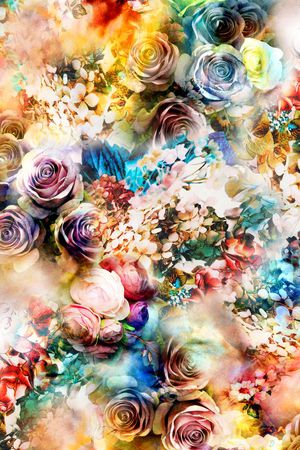 花卉印花华亿平台图片