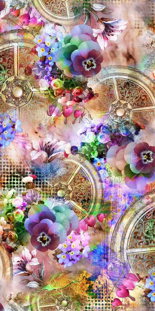 花卉印花华亿平台图片