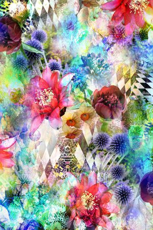 花卉印花华亿平台图片