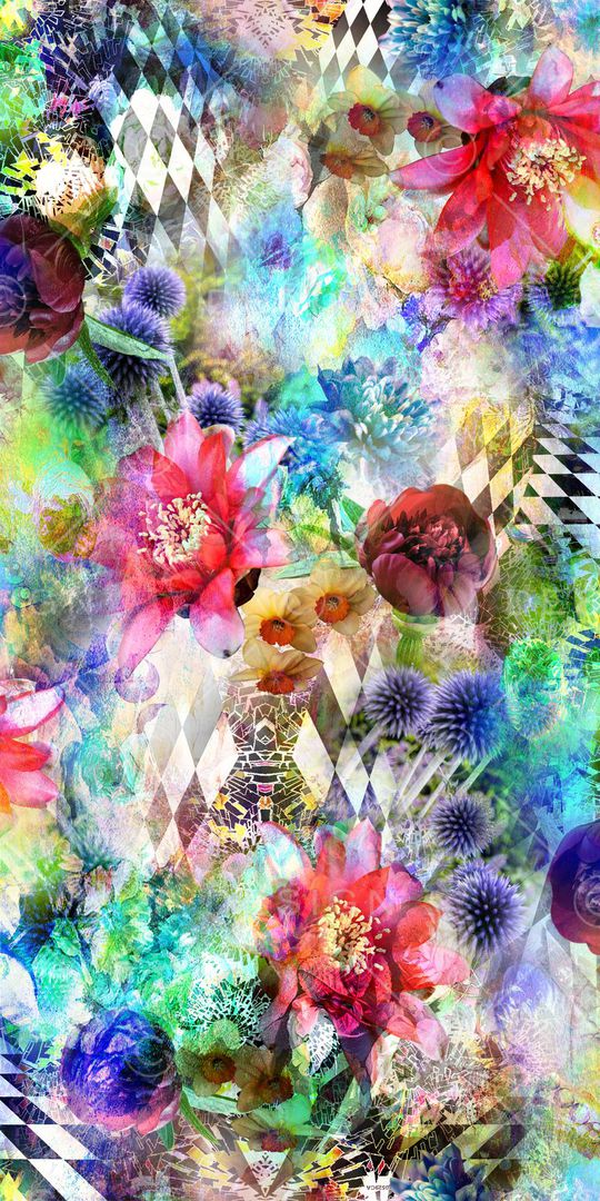 花卉印花华亿平台图片