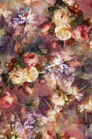 花卉印花华亿平台图片