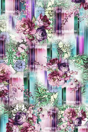 花卉印花华亿平台图片