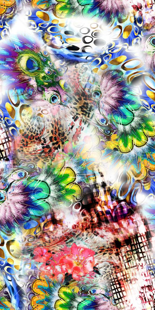 抽象简洁印花华亿平台图片