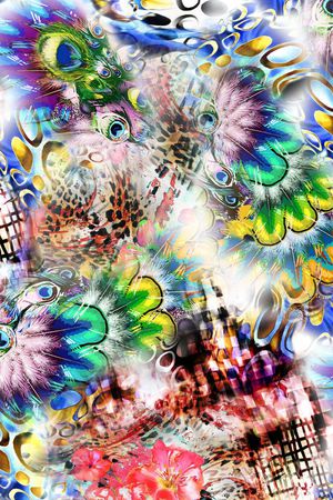 抽象简洁印花华亿平台图片