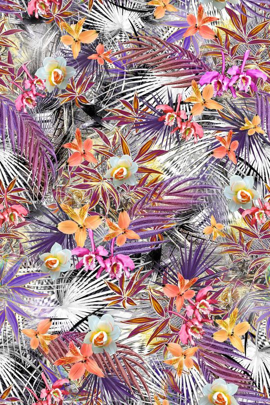 花卉印花华亿平台图片