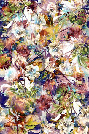 花卉印花华亿平台图片