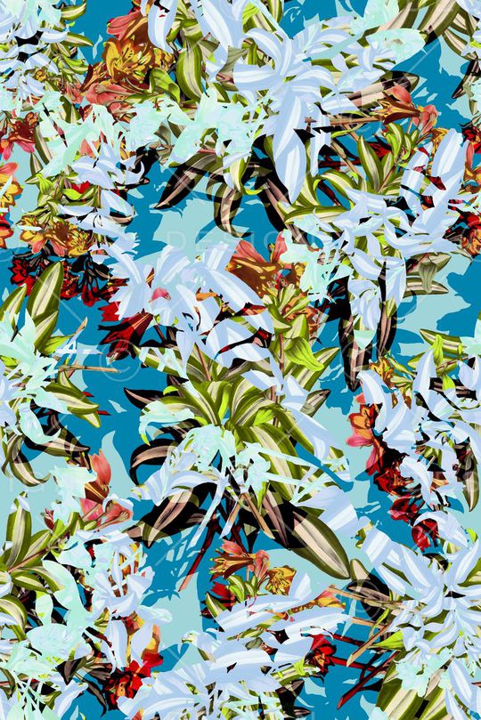 花卉印花华亿平台图片