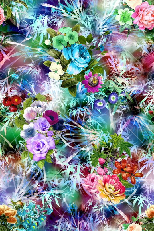 花卉印花华亿平台图片