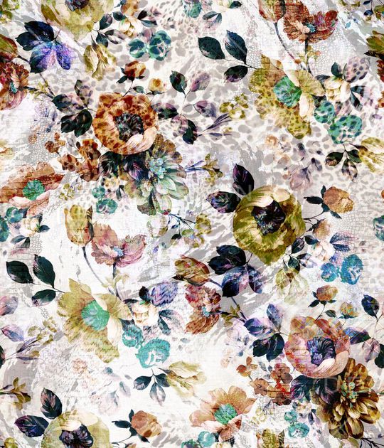 数码写实花卉印花华亿平台图片