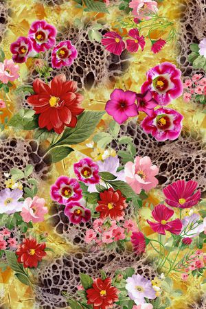 花卉印花华亿平台图片