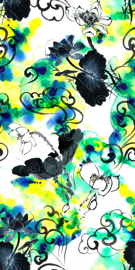 中国风印花华亿平台图片