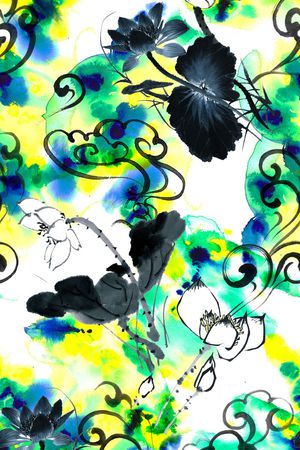 中国风印花华亿平台图片