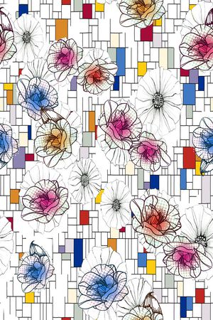 花卉印花华亿平台图片