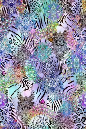 动物纹印花华亿平台图片