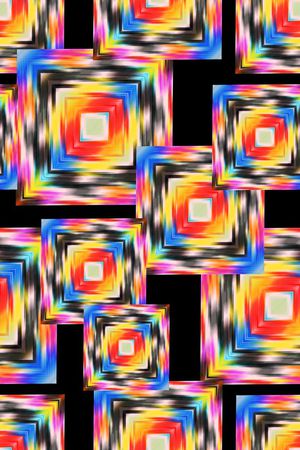 抽象几何印花华亿平台图片