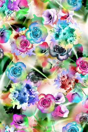 花卉印花华亿平台图片