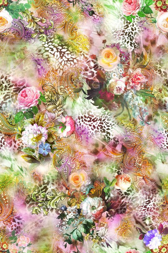 花卉印花华亿平台图片