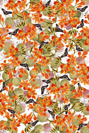 花卉印花华亿平台图片