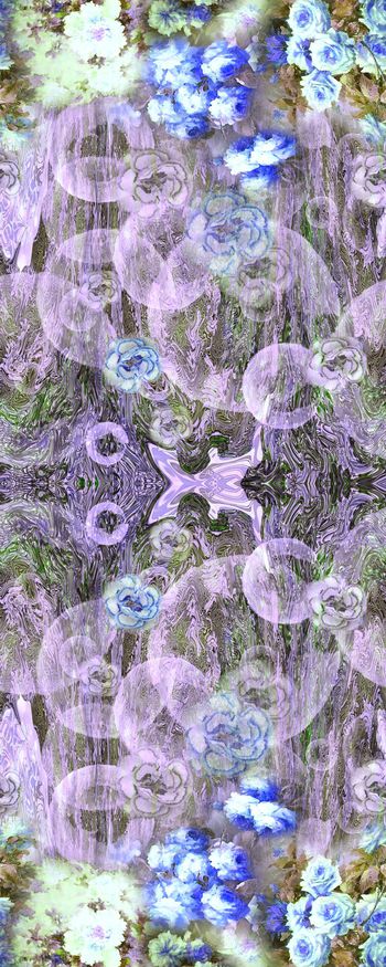 323791-D83-双边定位 雪纺数码印花 四