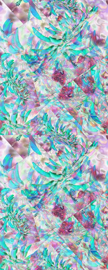 323793-D88-个性雪纺数码印花 T恤印花