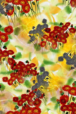 花卉印花华亿平台图片